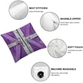 thumbnail image 4 of ARISTURING Purple Old Barn Door Pillow Covers Set of 2,Western Country Decor Wooden Stripes Throw Cushion Covers ,Rustic Splicing Geometry Artwork Room Decor Cushion Cases for Couch and Bed, 4 of 6