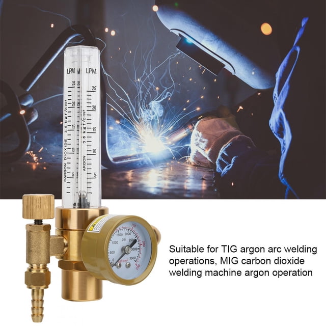 Greensen All Brass Argon Pressure Reducer Gas Flowmeter G5/8 Male Thread CGA580 Connector,Gas Flowmeter Regulator