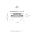 thumbnail image 6 of Capital Lighting 128521-449 Greyson 2 Light 15" Wide Bathroom Vanity Light - Brass, 6 of 7