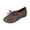Brown, variant on IEMIEMIEM Women's Vintage Distressed Bow Tie Flats Casual Slip On Loafers Comfortable Soft Sole Walking Shoes Brown 8.5 Wide