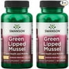 Swanson Green Lipped Mussel (Freeze-Dried) - New Zealand Joint Health & Mobility Supplement - Natural Formula May Support Heart Health & Digestive Function - (60 Capsules, 500mg Each) 2 Pack