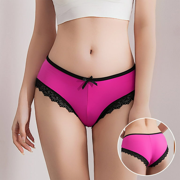Womens Sexy Crotchless underwear Transparent Seamless Lace Panties Low  Waist Bow Panties womens Plus Size Underwear, Black, Medium : :  Clothing, Shoes & Accessories