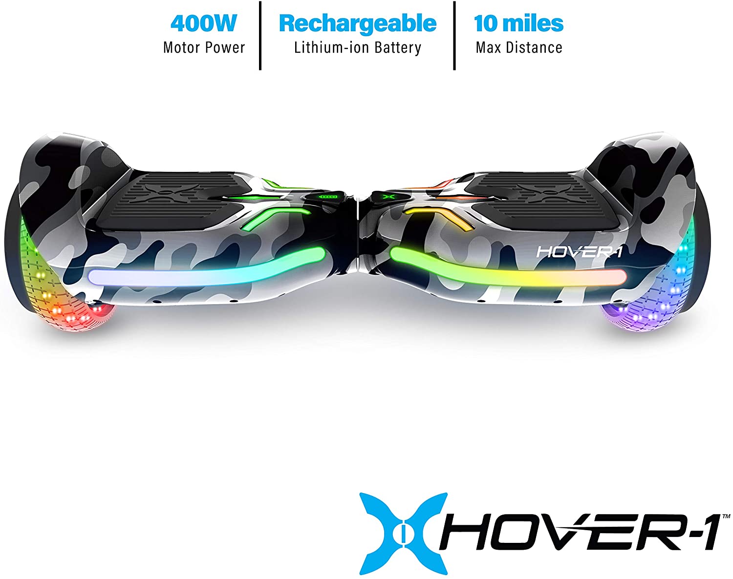 Hover-1 H1-100 Electric Hoverboard Scooter with Infinity LED Wheel Lights - image 3 of 8