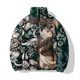 thumbnail image 3 of Abrigo elegante con estampado de conejito para hombre, abrigos de invierno para hombre, chaquetas para hombre modernas y versátiles, cómodas y cálidas, nuevas en parkas, 3 of 5