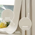 thumbnail image 3 of Deconovo Grommet Wave Line Foil Printed Thermal Insulated Blackout Curtains for Children 2 Panels 52x84 inch Light Beige, 3 of 5
