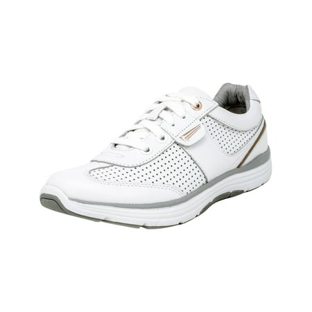 Copper Fit Pro Women's Motion Lace Up White Ankle-High Leather Fashion Sneaker -