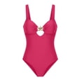 thumbnail image 6 of QUNYINEY One Piece Swimsuit Women Tummy Control Pink Cutout Monokini Beach Slimming One-Piece Swimsuits, 6 of 7