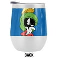 thumbnail image 2 of Looney Tunes Official Marvin the Martian 12 OZ Stemless Wine Tumbler, Stainless Steel Travel Cup|Lake Tumbler|Insulated with Leak Resistant Slide-Lock Lid, White, 2 of 7