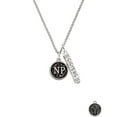 thumbnail image 2 of Delight Jewelry Silvertone Nurse Caduceus Seal - NP Silvertone Sisters Best Friends Forever Bar Charm Necklace, 23", 2 of 4