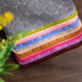 thumbnail image 4 of Alfombrilla de baño con adoquines, absorbente de agua, lavable a máquina, color marrón, 4 of 5
