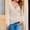#247-Beige, variant on Craaazy Womens Shirts Cross V-Neck Solid Color Knit Top Ruched Slim Blouses Gifts For Women