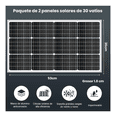 thumbnail image 2 of Kit Panel Solar 200w Con Controlador , Celda Solares De Casa Malubero Negro, 2 of 5