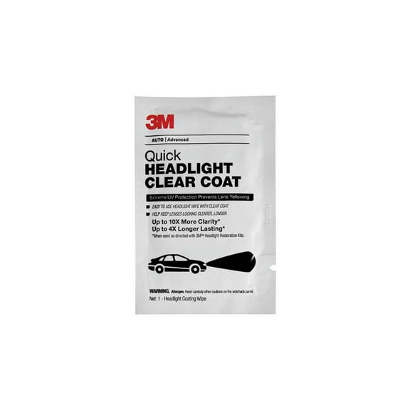 3M 32516 Quick Headlight Clear Coat Wipes 40 ct
