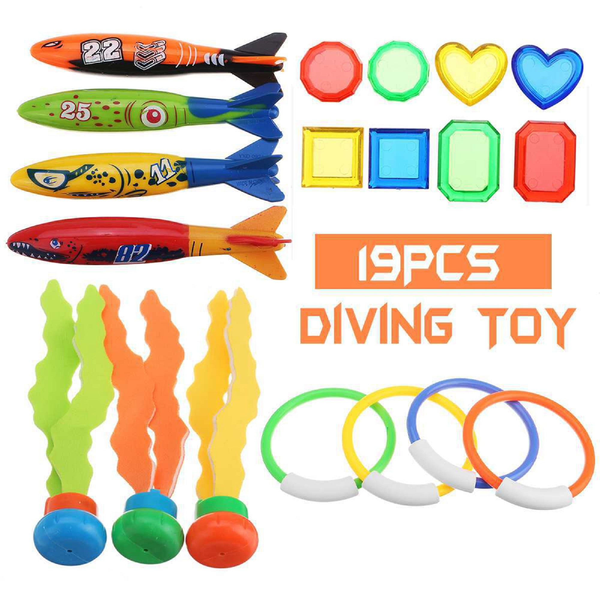 3pcs Diving Rings Sticks Balls Swimming Pool Underwater Games Swim Toys Fp 