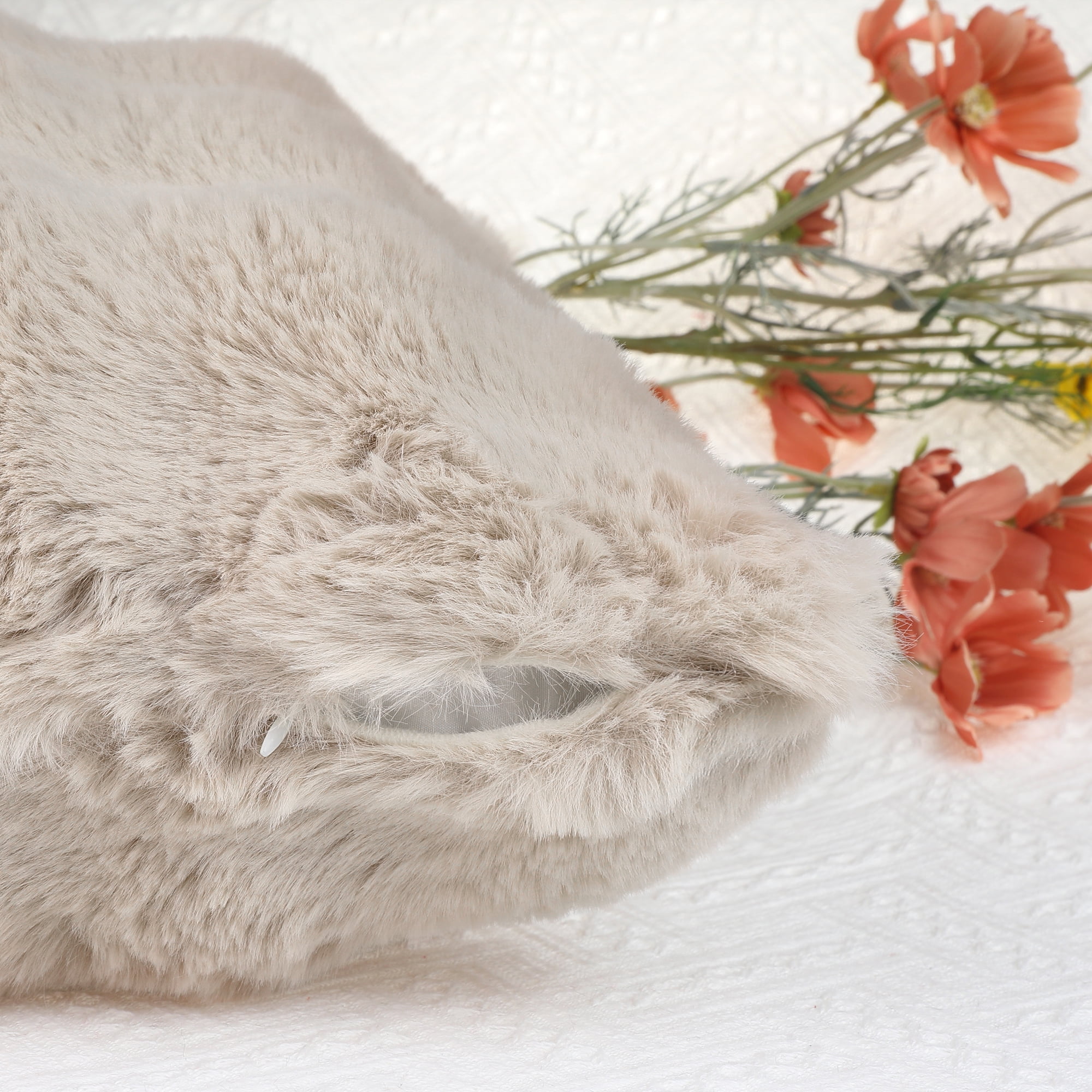 Unique Bargains Faux Fur Cozy Decorative Throw Pillow Covers Soft Plush Pillowcase 1 Pc Brown 12" x 20"