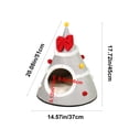 thumbnail image 3 of Christmas Tree Cat Bed with Bow - Winter Warm House for Cats, Soft Enclosed Sleeping House with Removable Cushion Non-Slip Base, 3 of 7