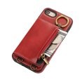 thumbnail image 2 of Allytechgroup Stylish iPhone SE 2022//2020/ iPhone 8 7 Wallet Case, Multi-functional and Durable, Ring Holder Hand Wrist Stand Shockproof Case for Women Men, Red, 2 of 7