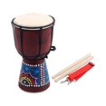 thumbnail image 2 of 4 Inch Professional African Djembe Drum World Hand Drums Traditional Folk World Portable Musical Instruments Kids Learners Gifts Random Pattern, 2 of 9