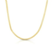 JewelStop Sterling Silver Polished Finish 14k Yellow Gold Plated 3.4mm Imperial Herringbone Chain Bracelet with Lobster Clasp - 7"