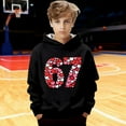 thumbnail image 2 of 67 Hoodie Youth Kids 6 7 Number Preppy Hooded Sweatshirts Loose Novelty Outfits Vacation Funny Six Seven Clothes for Girls Fall Winter, 2 of 5