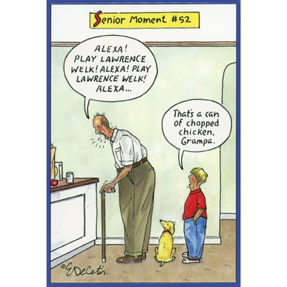 Pictura Senior Moment 52: Can of Chopped Chicken Funny / Humorous Masculine Birthday Card for Him, Man