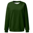 thumbnail image 4 of Sweatshirt for Women Sweat Shirts Women Long Sleeve Women’S Pullover Dark Green Sweatshirts Sweatshirts for Women Trendy Fall Trending Fashion, 4 of 5