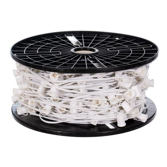 Vickerman VC9SPT1-12W500 500 ft. C9 Socket Spool with 500 C9 Sockets - White