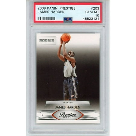 

Graded 2009-10 Panini Prestige James Harden #203 Rookie RC Basketball Card PSA 10 Gem Mint