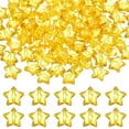 thumbnail image 1 of Paquete de 50 cuentas de estrella de acrílico, cuentas de estrella de cristal de 28 mm para fabricación de joyas/pulsera/collar/manualidades de bricolaje [Amarillo], 1 of 6
