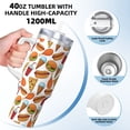 thumbnail image 3 of Picia Hot Dog Burger Pattern 40oz Ice Bully Insulated Tumbler with Handle, Double-Wall Stainless Steel Cup, Leak-Proof Lid and Straw, 3 of 8