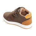 thumbnail image 2 of Tenis Casual En Botín Tipo Piel Café Con Velcro Para Niño cafe 16 Incógnita 013NF7, 2 of 5