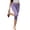 Purple, variant on Minjewel Pants for Women - Floral Print Pleated Cropped Yoga Pants - Breathable Summer Bottoms Capri Pants for Women,Army Green L