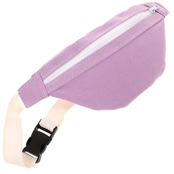 Luxshiny Purple Kids Canvas Waist Bag for Storage Stylish Chest Crossbody Bag Durable .8 x 6.3 Inches