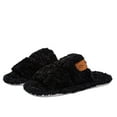 thumbnail image 3 of FRSASU Women's Fuzzy Open Toe Slippers Indoor Cozy Memory Foam Slip On House Slides Shoes for Women Black, 3 of 8