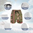 thumbnail image 6 of Uourmeti Kids Peony Luau Shirts and Swim Trunks for BoysShort Sleeve Button Down Tops Blouse Toddler Boy's 2 Piece Summer Outfits Size 4 Year, 6 of 7