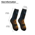 thumbnail image 2 of Kids Girls Boys Socks - Glowing Snake Dark Forest Comfort Breathable Crew Socks for Boys Girls Kids, Soft Athletic Running Socks for Boys Socks 6-10 Years Old, 2 of 6