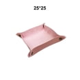 thumbnail image 4 of Amaiiu Coin Tray Leather Collapsible Save Space Storage Trays Square Portable Holder Accessory Watch Change Living Room Pink 1, 4 of 11