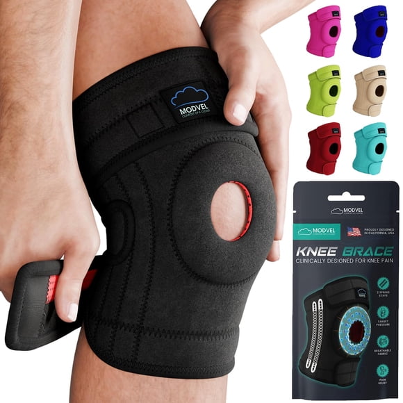 Rodillera Modvel ELITE para hombres y mujeres con almohadillas de gel y estabilizadores