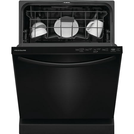Frigidaire - 24" Top Control Built-In Plastic Tub Dishwasher with MaxDry 52 dBA - Black