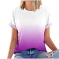 thumbnail image 4 of Valentine's Day Savings Clearance 2024! TAGOLD Summer Tops for Womens, Women's Short Sleeves Print Casual Tops Pullover Blouse T-shirt, 4 of 5