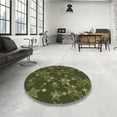 thumbnail image 4 of Ahgly Company Machine Washable Indoor Rectangle Transitional Dark Forest Green Area Rugs, 2' x 5', 4 of 7