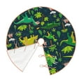 thumbnail image 2 of Daiia Dinosaurs and Flowers Drawing Merry Christmas Tree Skirt , Xmas Large Lace-up Tree Skirt, Santa Snowflakes Rustic Home Decorations New Year Party Farmhouse Decor-48", 2 of 7