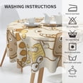 thumbnail image 6 of ZICANCN Round Table Cloths 60 Inch, Dinosaurs Jurassic Cute Line Table Cover Waterproof Washable Outdoor Picnic Tablecloth, 6 of 8