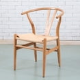 thumbnail image 1 of Heavenly Collection | Wishbone Wood Dining Chair in Natural Color for Kitchen or Dining Room, 1 of 10