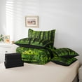 thumbnail image 5 of Feelyou Jungle Tree Bedding Comforter Set 7 Pieces, Nature Plant Botanical Full Bedding Set, Teens Boys Girls Kids Reversible Fitted Sheet Flat Sheet, Microfiber Bedroom Decor, 5 of 7