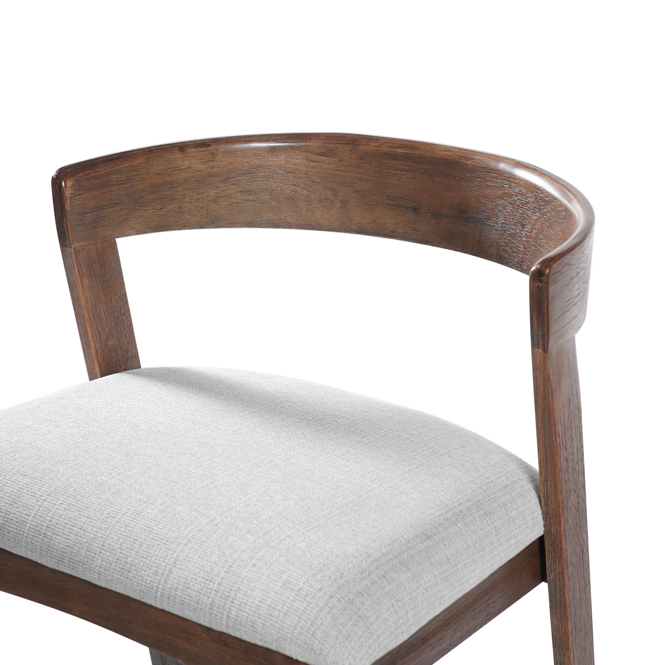 Christopher Knight Home 26" Seat Height Wooden Bar Stools, Upholstered Counter Stools for Kitchen Island, Walnut, Set of 2