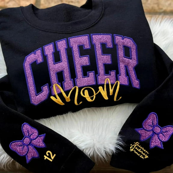 Cheerleading mama sweatshirt Embroidery Cheerleading, Unisex Sweatshirt-LINHKHA
