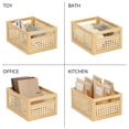 thumbnail image 6 of mDesign Small Natural Cane Kitchen Storage Bin with Handles, 6 Pack, Natural, 6 of 8
