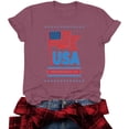 thumbnail image 6 of Patriotic Shirts for Women 4th of July T Shirts American Flag Graphic Tees Tops Short Sleeve Fourth of July Tops, 6 of 6