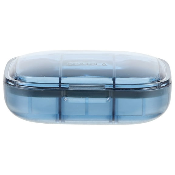 ULTNICE Portable Travel Organizer with Storage Compartments for Pills and Supplements Blue Small Size